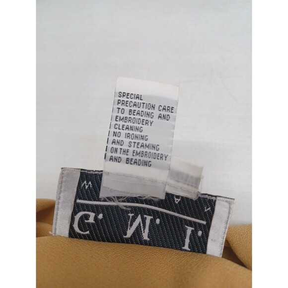 G.M.I. Woman Beige Embroidered Beaded Blazer Jacket 24W - Picture 11 of 11